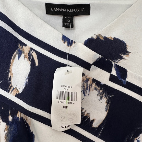 BNWT Banana Republic Strappy Asymmetric Midi Dress Size 10 Petite - Picture 3 of 6